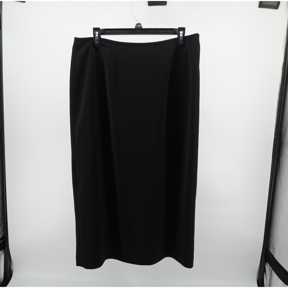 Le Suit Essentials Black Petite Pencil Skirt Size 14P Career Professional Work
